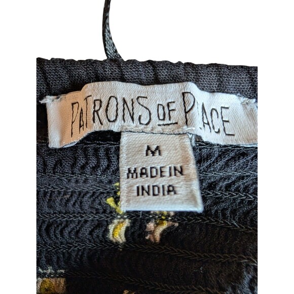 PATRONS OF PEACE Women's Medium Floral Halter Top with Ruffle Bottom - Picture 6 of 7